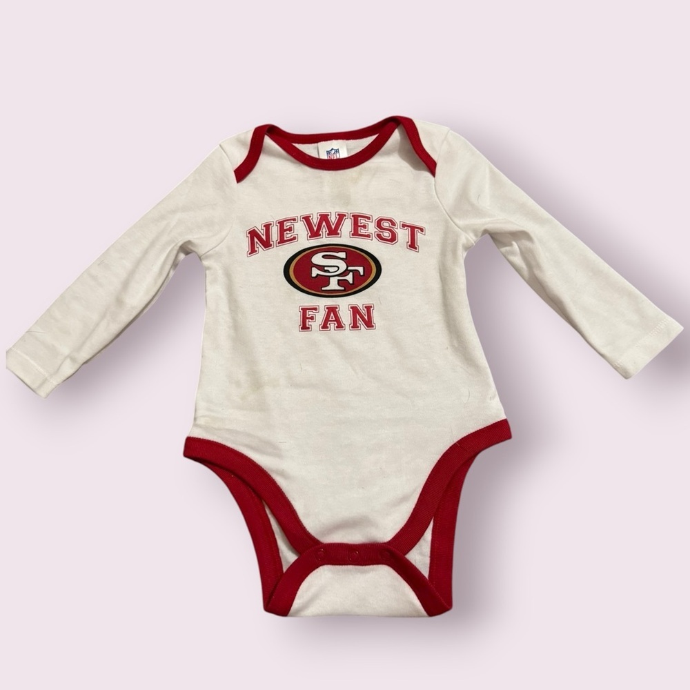 NFL San Francisco 49ers Baby Onesie Long Sleeve Newest Fan 6-12M